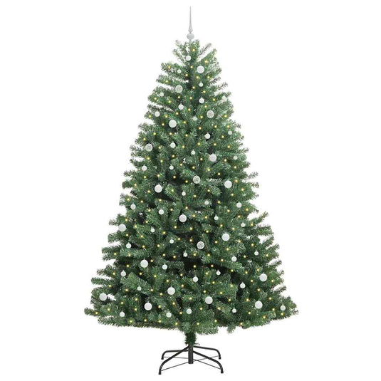 Vidaxl kunstmatige inklapbare kerstboom groen 240 cm pvc en metaal