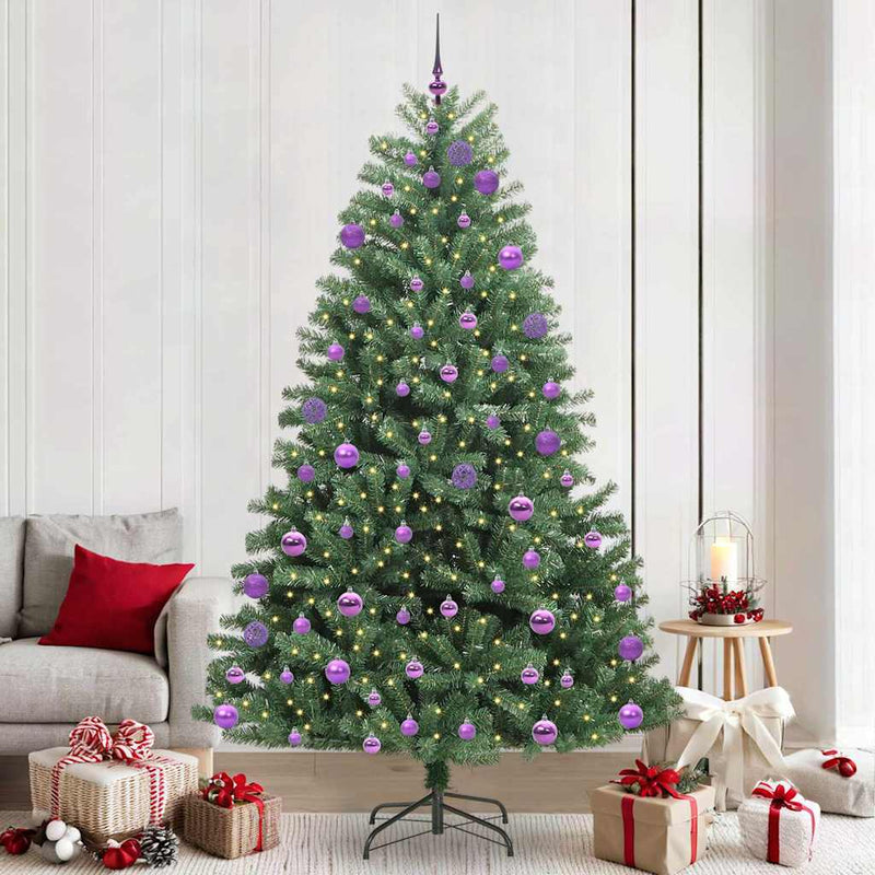 Load image into Gallery viewer, Vidaxl kunstmatige inklapbare kerstboom groen 240 cm pvc en metaal
