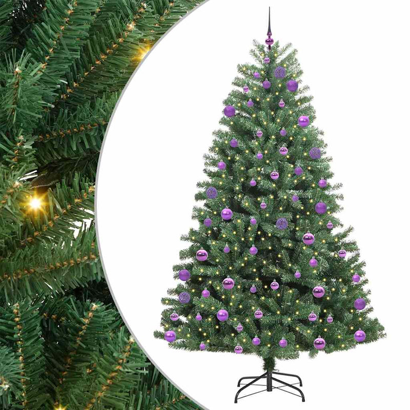 Load image into Gallery viewer, Vidaxl kunstmatige inklapbare kerstboom groen 240 cm pvc en metaal
