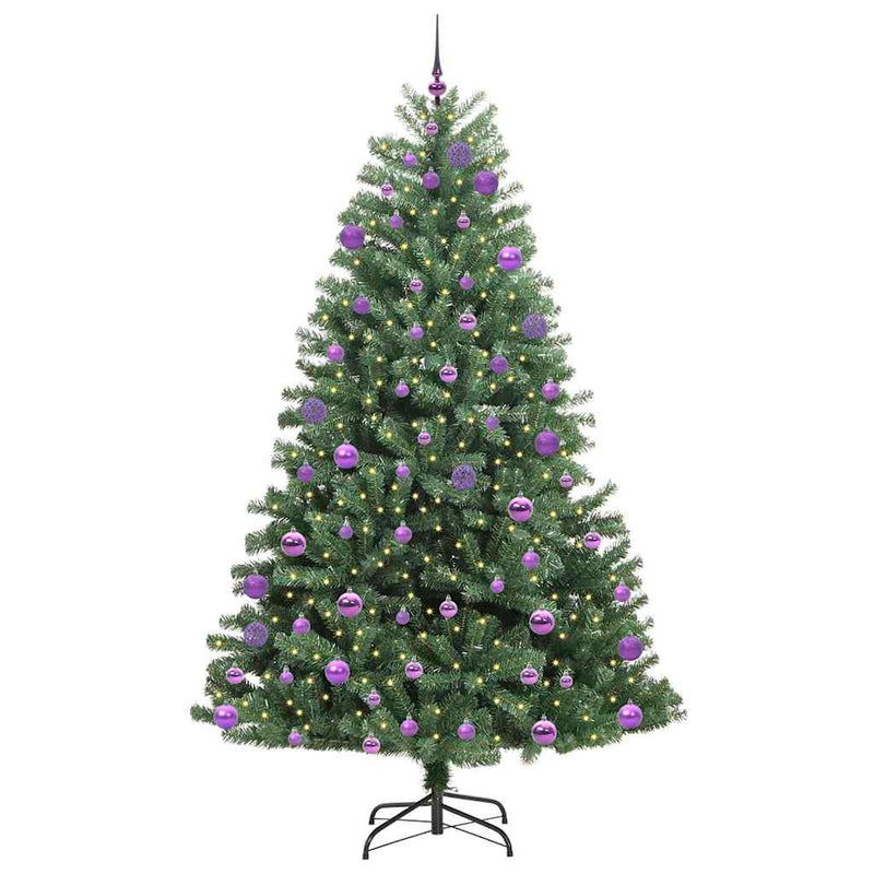 Load image into Gallery viewer, Vidaxl kunstmatige inklapbare kerstboom groen 240 cm pvc en metaal
