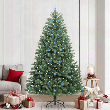 Vidaxl kunstmatige inklapbare kerstboom groen 240 cm pvc en metaal