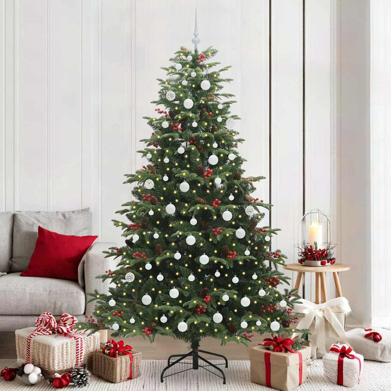 Load image into Gallery viewer, Vidaxl kunstkerstboom groen 210 cm pvc en metaal en plastic

