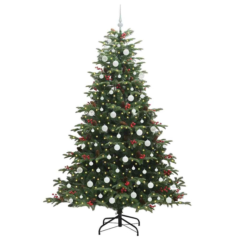 Load image into Gallery viewer, Vidaxl kunstkerstboom groen 210 cm pvc en metaal en plastic
