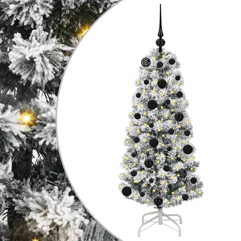 Load image into Gallery viewer, Vidaxl kunstmatige inklapbare kerstboom groen en wit 120 cm
