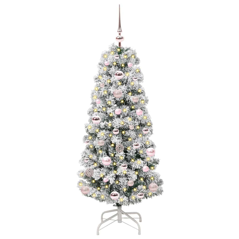 Load image into Gallery viewer, Vidaxl kunstmatige inklapbare kerstboom groen en wit 120 cm
