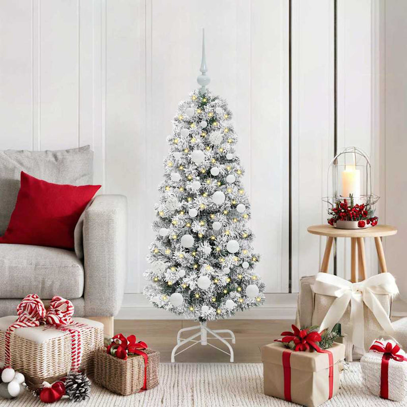 Load image into Gallery viewer, Vidaxl kunstmatige inklapbare kerstboom groen en wit 120 cm
