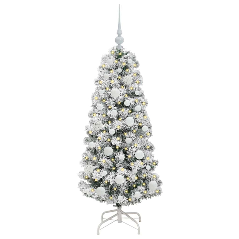 Load image into Gallery viewer, Vidaxl kunstmatige inklapbare kerstboom groen en wit 120 cm
