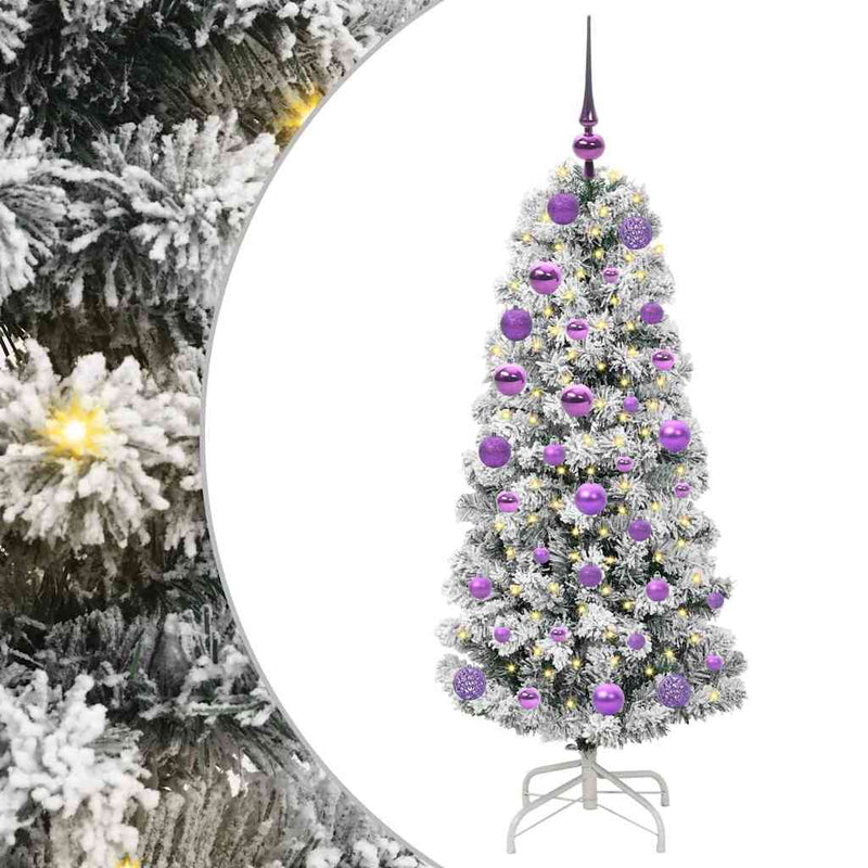Load image into Gallery viewer, Vidaxl kunstmatige inklapbare kerstboom groen en wit 120 cm
