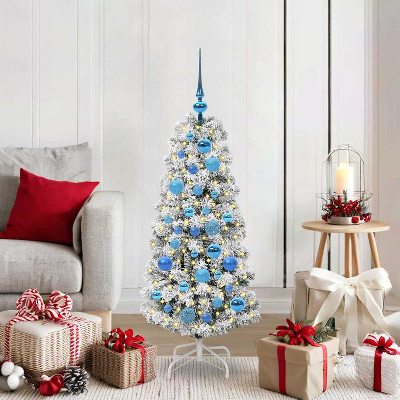 Load image into Gallery viewer, Vidaxl kunstmatige inklapbare kerstboom groen en wit 120 cm
