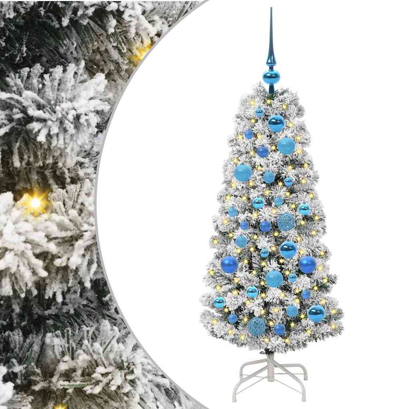 Load image into Gallery viewer, Vidaxl kunstmatige inklapbare kerstboom groen en wit 120 cm
