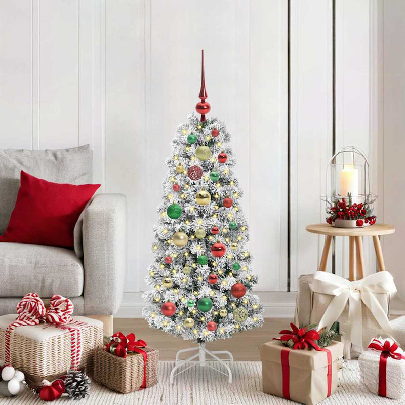 Load image into Gallery viewer, Vidaxl kunstmatige inklapbare kerstboom groen en wit 120 cm
