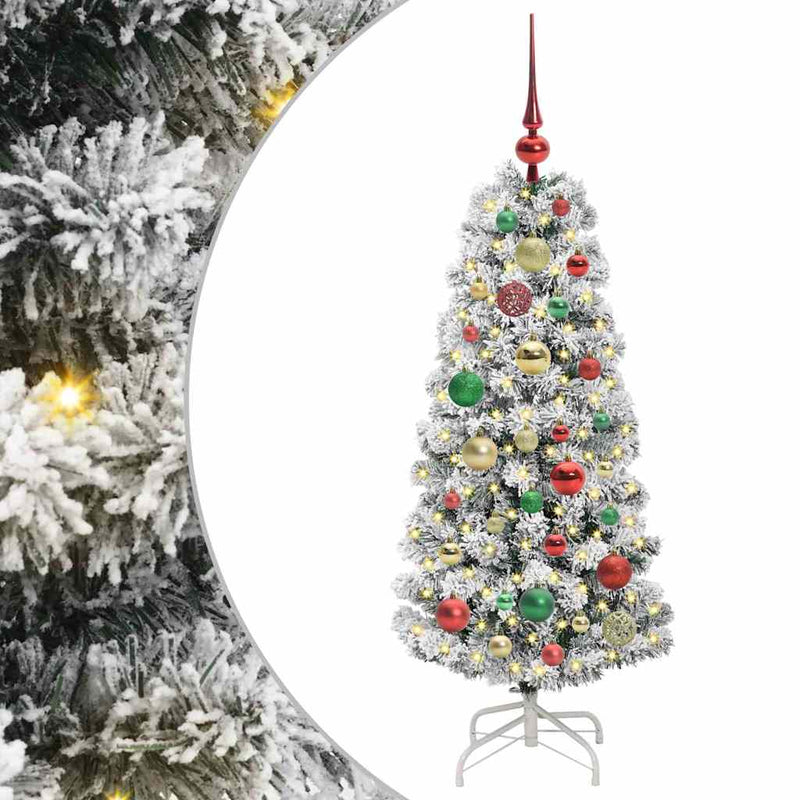 Load image into Gallery viewer, Vidaxl kunstmatige inklapbare kerstboom groen en wit 120 cm
