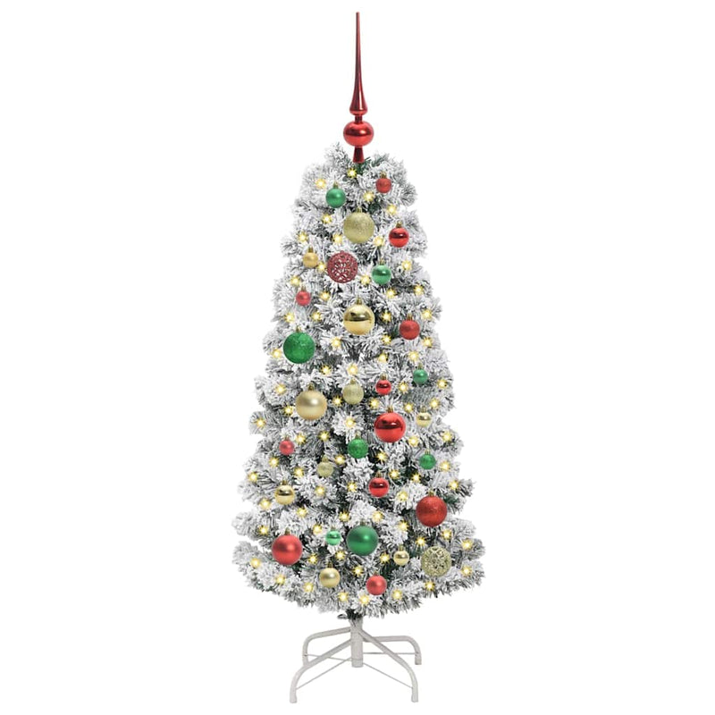 Load image into Gallery viewer, Vidaxl kunstmatige inklapbare kerstboom groen en wit 120 cm
