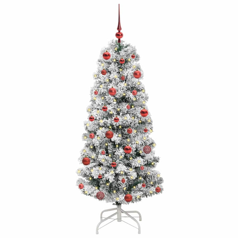 Load image into Gallery viewer, Vidaxl kunstmatige inklapbare kerstboom groen en wit 150 cm
