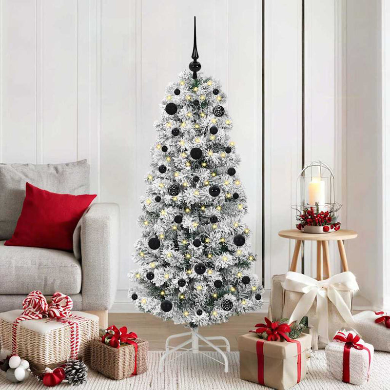 Load image into Gallery viewer, Vidaxl kunstmatige inklapbare kerstboom groen en wit 150 cm
