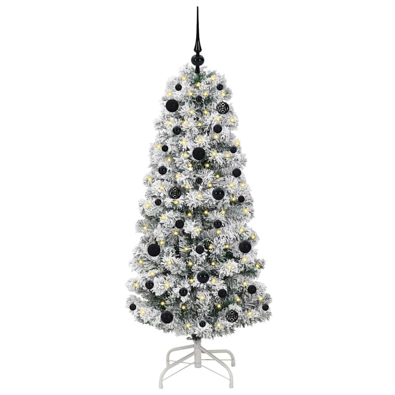 Load image into Gallery viewer, Vidaxl kunstmatige inklapbare kerstboom groen en wit 150 cm
