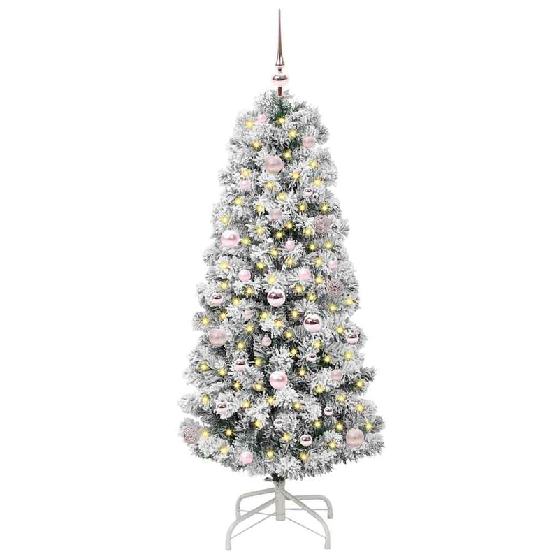 Load image into Gallery viewer, Vidaxl kunstmatige inklapbare kerstboom groen en wit 150 cm
