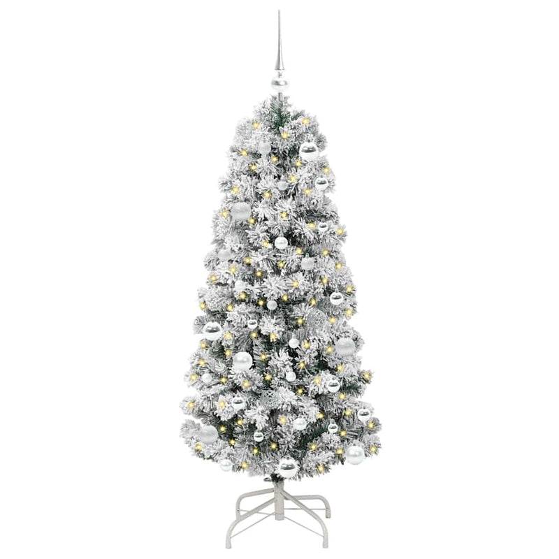 Load image into Gallery viewer, Vidaxl kunstmatige inklapbare kerstboom groen en wit 150 cm
