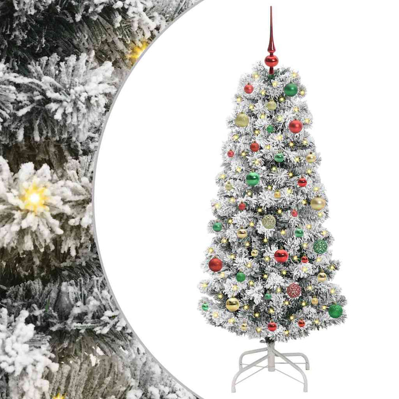 Load image into Gallery viewer, Vidaxl kunstmatige inklapbare kerstboom groen en wit 150 cm
