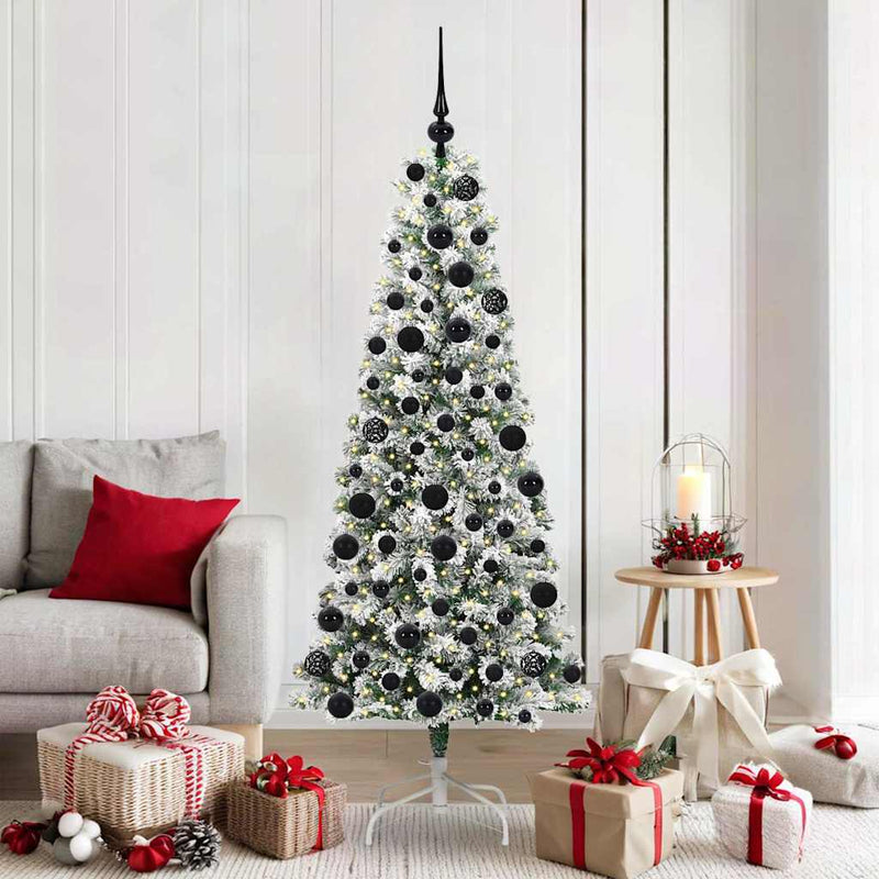 Load image into Gallery viewer, Vidaxl kunstmatige inklapbare kerstboom groen en wit 180 cm
