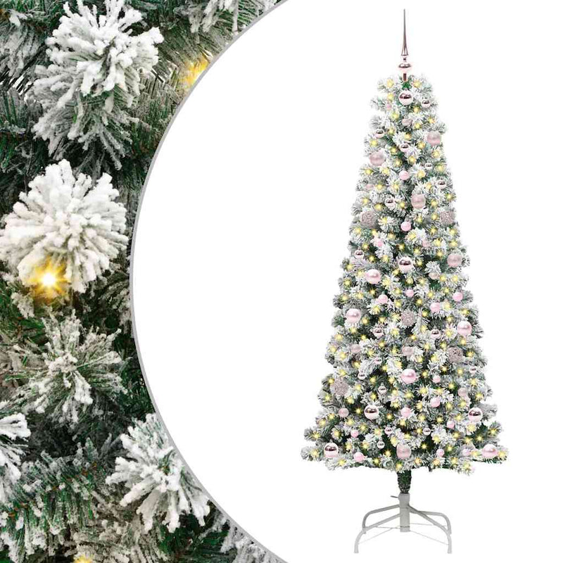 Load image into Gallery viewer, Vidaxl kunstmatige inklapbare kerstboom groen en wit 180 cm
