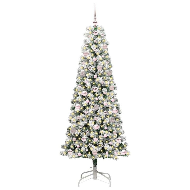 Load image into Gallery viewer, Vidaxl kunstmatige inklapbare kerstboom groen en wit 180 cm
