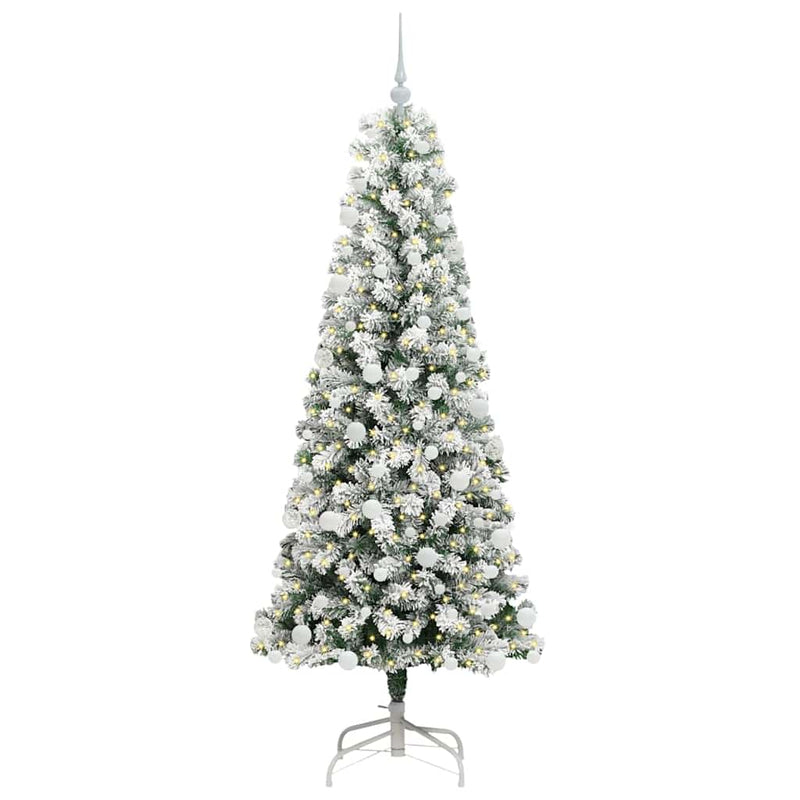 Load image into Gallery viewer, Vidaxl kunstmatige inklapbare kerstboom groen en wit 180 cm
