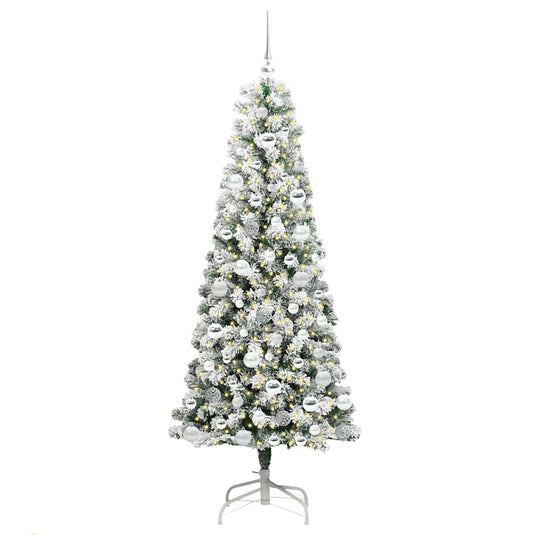 Vidaxl kunstmatige inklapbare kerstboom groen en wit 180 cm