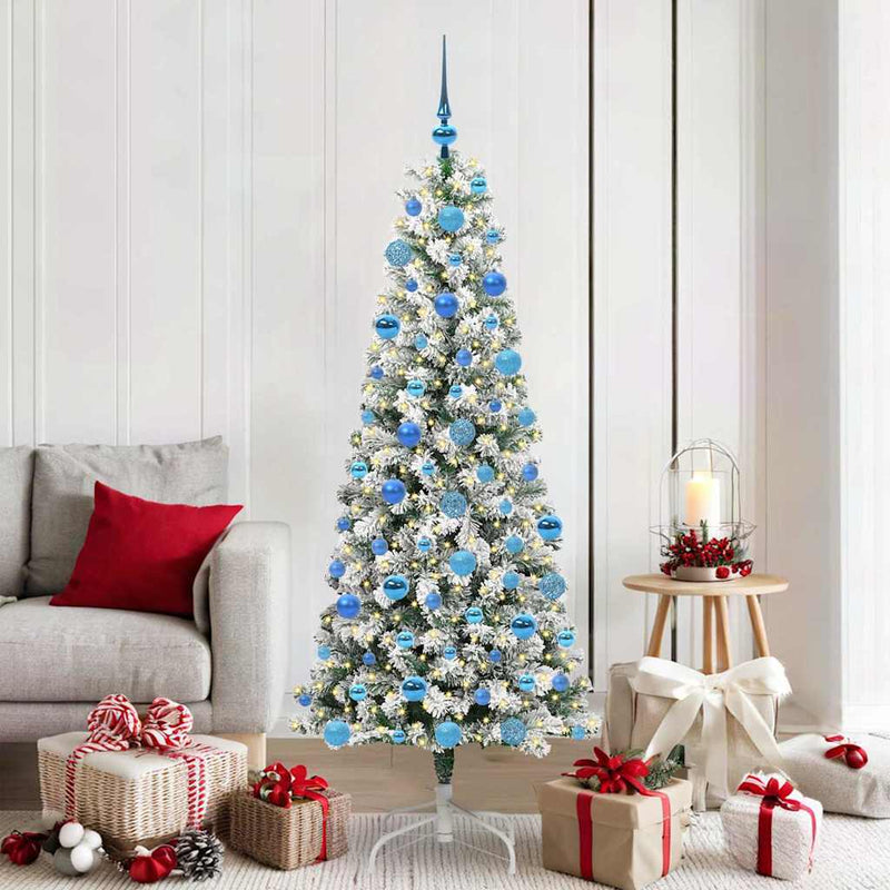 Load image into Gallery viewer, Vidaxl kunstmatige inklapbare kerstboom groen en wit 180 cm
