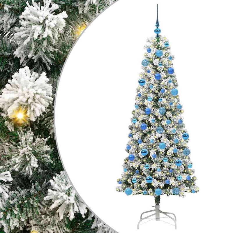 Load image into Gallery viewer, Vidaxl kunstmatige inklapbare kerstboom groen en wit 180 cm
