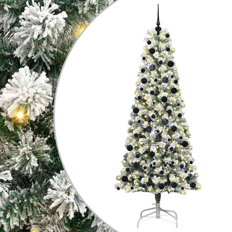 Load image into Gallery viewer, Vidaxl kunstmatige inklapbare kerstboom groen en wit 240 cm
