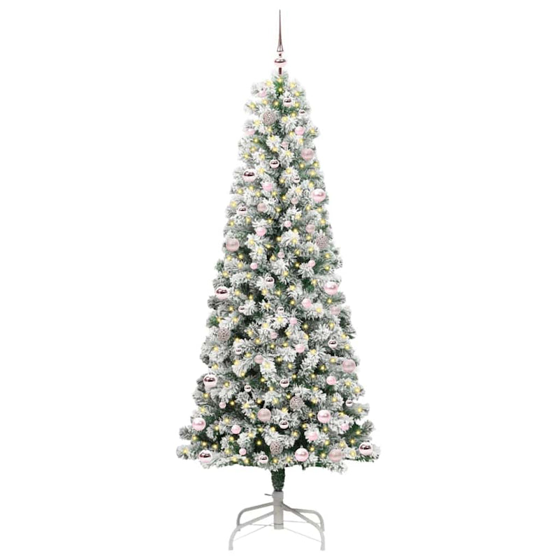 Load image into Gallery viewer, Vidaxl kunstmatige inklapbare kerstboom groen en wit 240 cm
