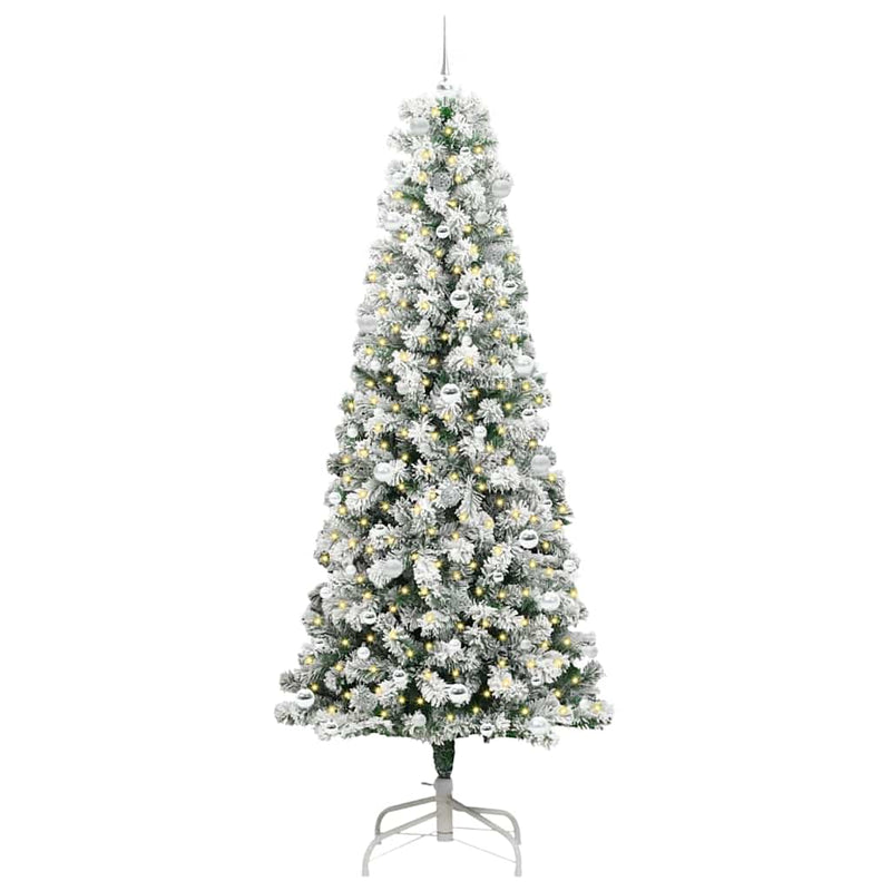 Load image into Gallery viewer, Vidaxl kunstmatige inklapbare kerstboom groen en wit 240 cm
