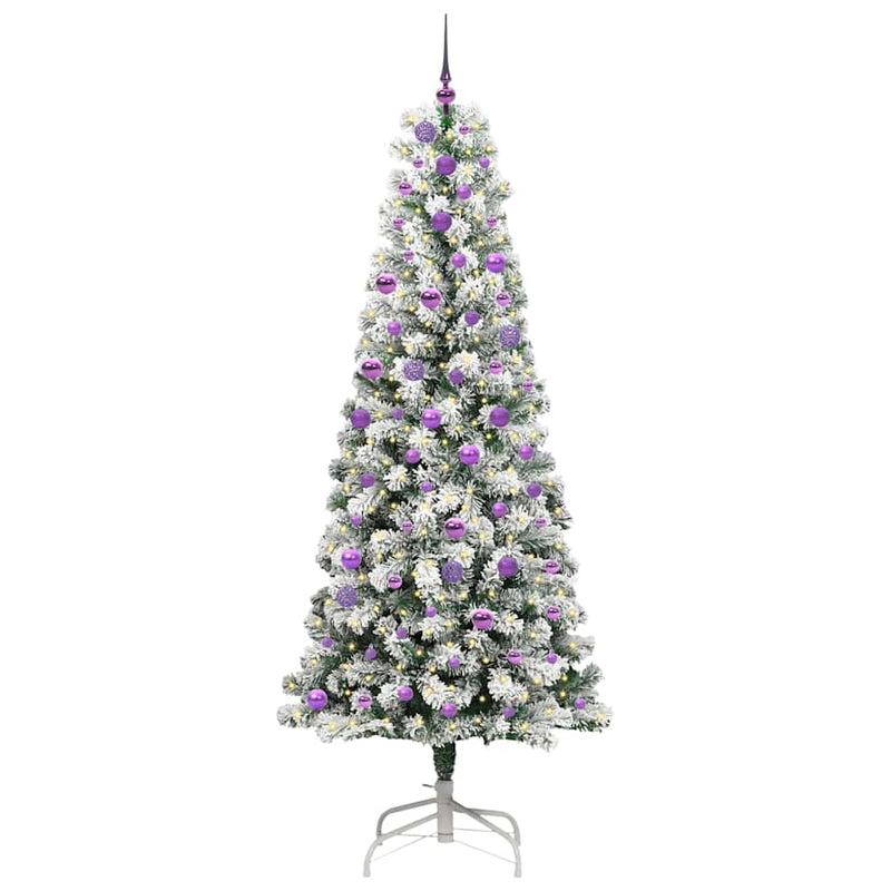 Load image into Gallery viewer, Vidaxl kunstmatige inklapbare kerstboom groen en wit 240 cm
