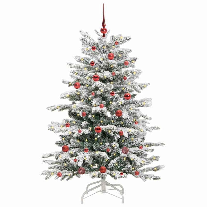 Load image into Gallery viewer, Vidaxl kunstmatige inklapbare kerstboom wit 150 cm pe en pvc
