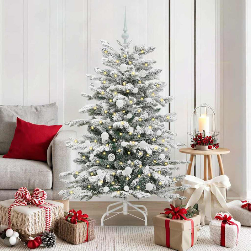 Load image into Gallery viewer, Vidaxl kunstmatige inklapbare kerstboom wit 150 cm pe en pvc
