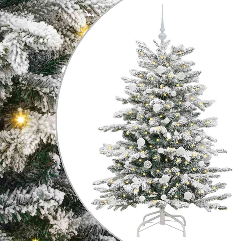 Load image into Gallery viewer, Vidaxl kunstmatige inklapbare kerstboom wit 150 cm pe en pvc
