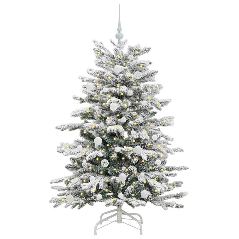 Load image into Gallery viewer, Vidaxl kunstmatige inklapbare kerstboom wit 150 cm pe en pvc
