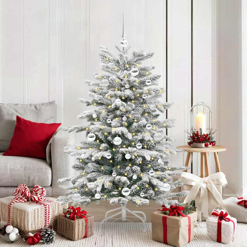 Load image into Gallery viewer, Vidaxl kunstmatige inklapbare kerstboom wit 150 cm pe en pvc
