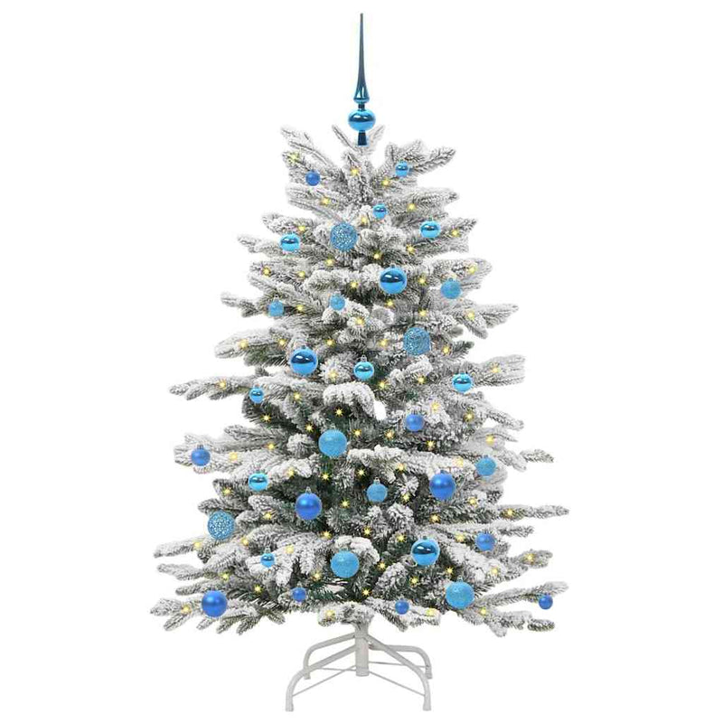 Load image into Gallery viewer, Vidaxl kunstmatige inklapbare kerstboom wit 150 cm pe en pvc
