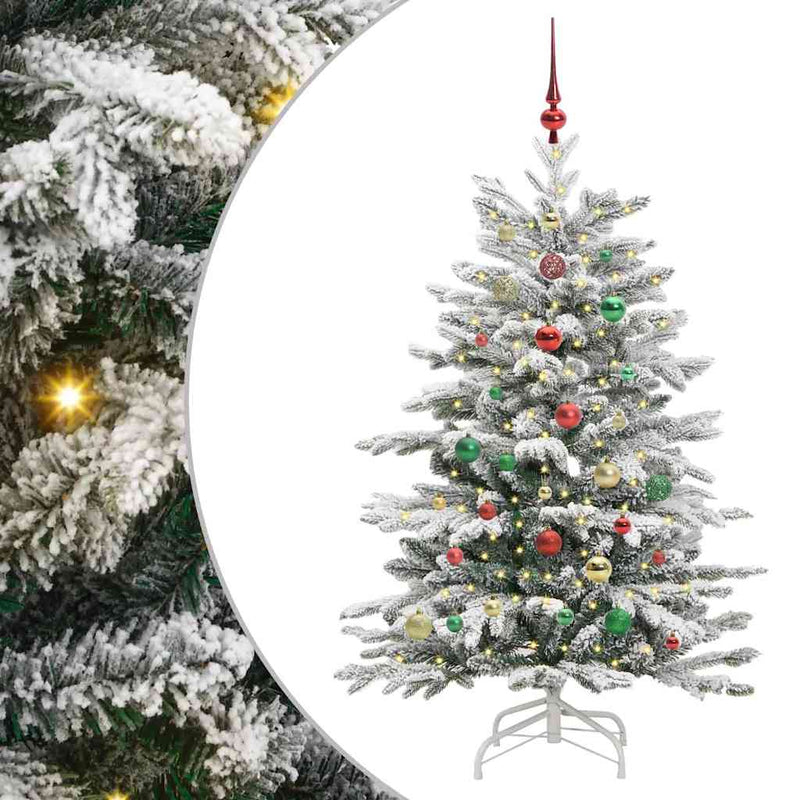 Load image into Gallery viewer, Vidaxl kunstmatige inklapbare kerstboom wit 150 cm pe en pvc
