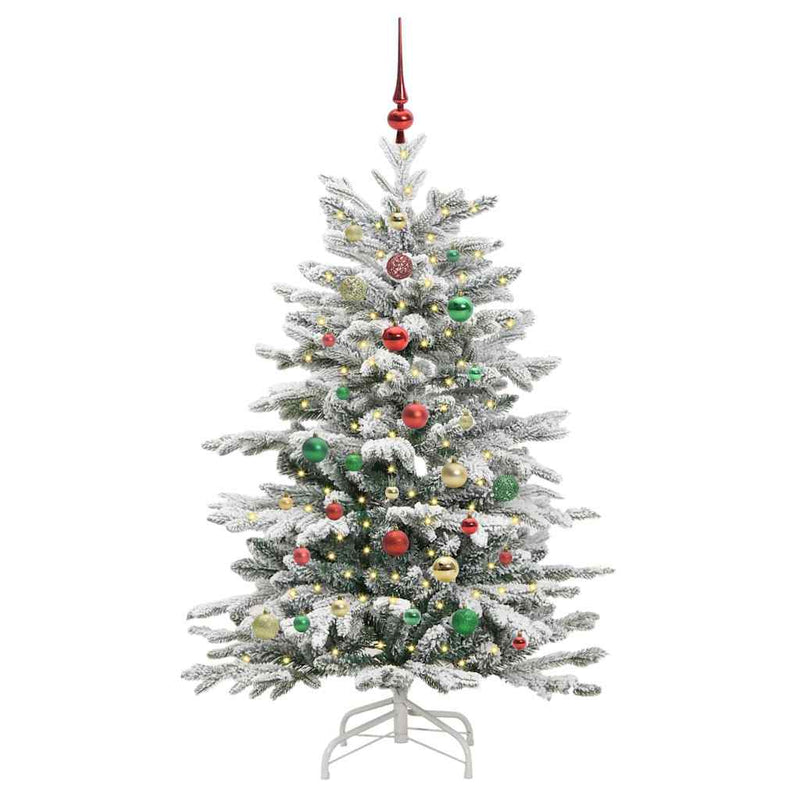 Load image into Gallery viewer, Vidaxl kunstmatige inklapbare kerstboom wit 150 cm pe en pvc
