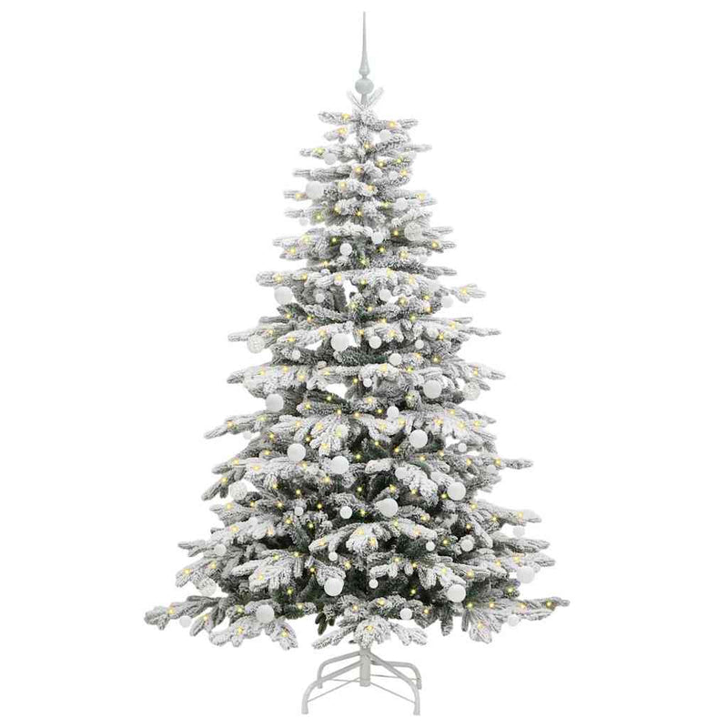 Load image into Gallery viewer, Vidaxl kunstmatige inklapbare kerstboom wit 180 cm pe en pvc

