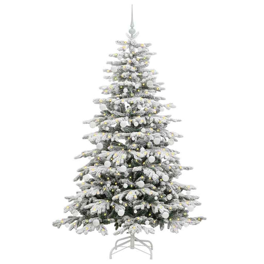 Vidaxl kunstmatige inklapbare kerstboom wit 180 cm pe en pvc