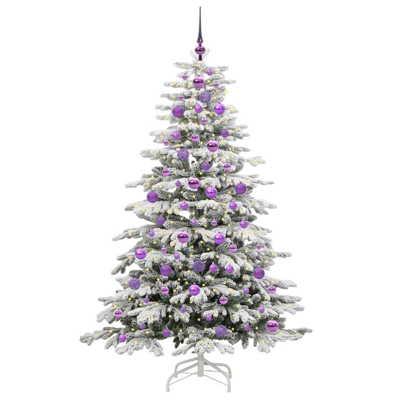 Load image into Gallery viewer, Vidaxl kunstmatige inklapbare kerstboom wit 180 cm pe en pvc

