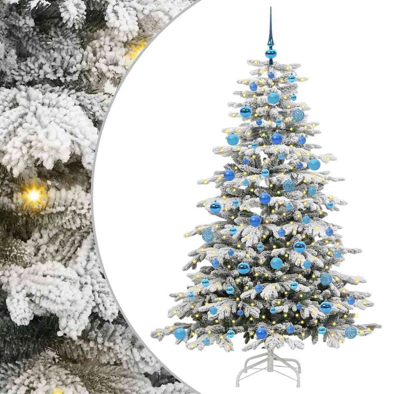 Load image into Gallery viewer, Vidaxl kunstmatige inklapbare kerstboom wit 180 cm pe en pvc
