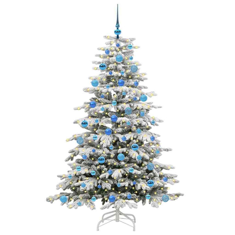 Load image into Gallery viewer, Vidaxl kunstmatige inklapbare kerstboom wit 180 cm pe en pvc
