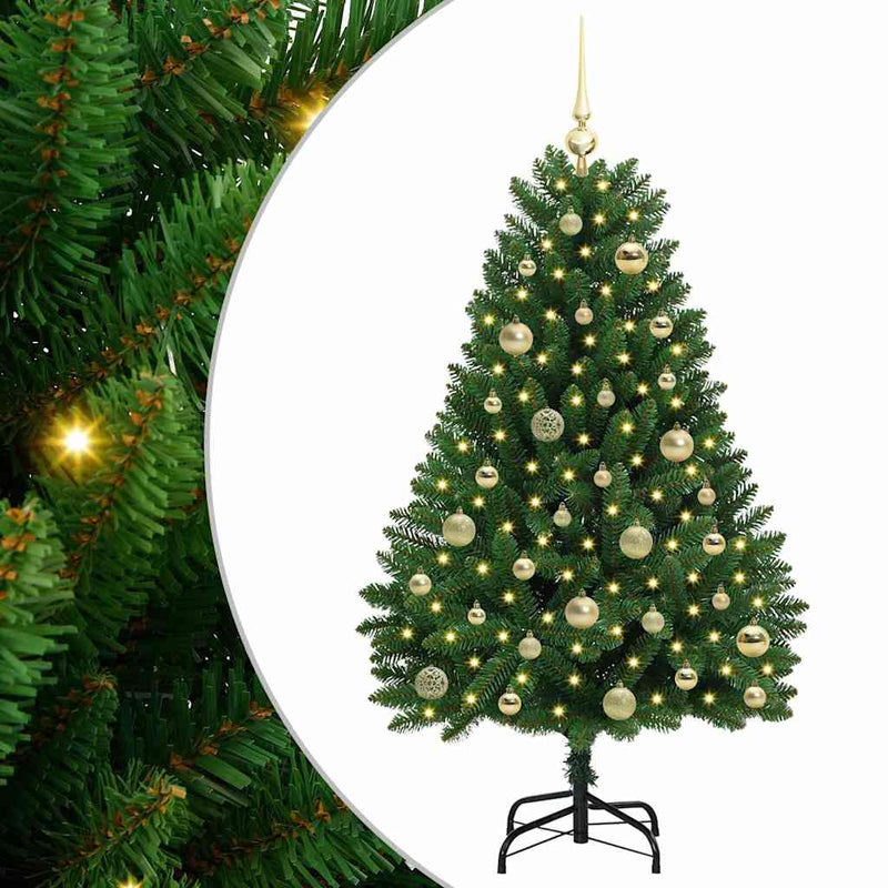 Load image into Gallery viewer, Vidaxl kunstkerstboom met 150 led groen 120 cm pvc en metaal
