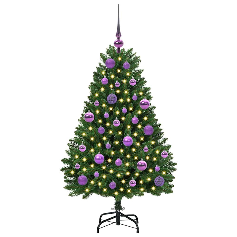 Load image into Gallery viewer, Vidaxl kunstkerstboom met 150 led groen 120 cm pvc en metaal
