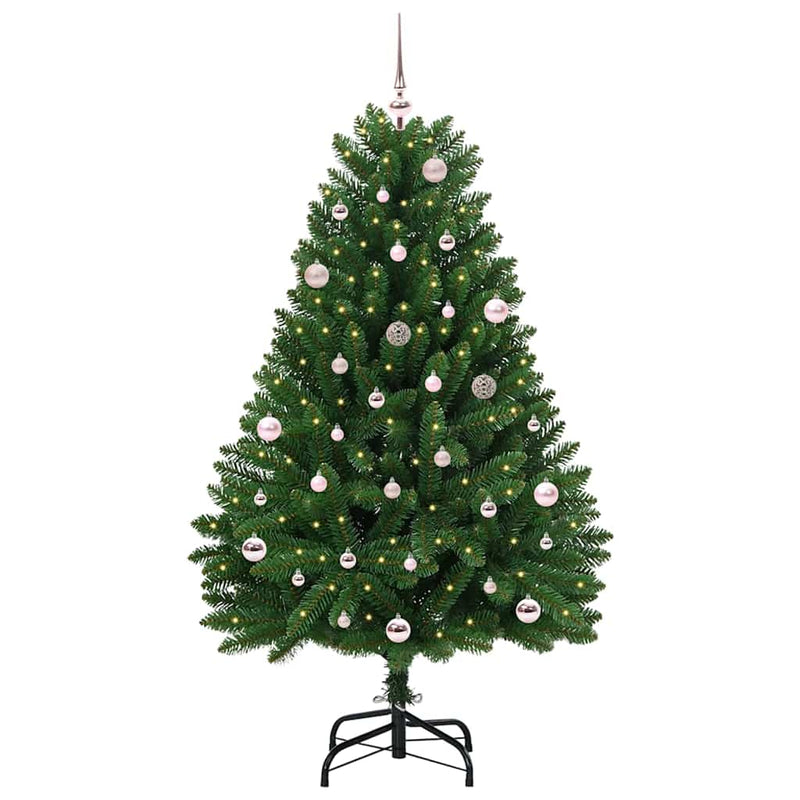 Load image into Gallery viewer, Vidaxl kunstkerstboom met 150 led groen 150 cm pvc en metaal
